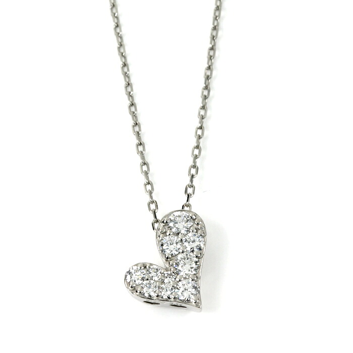 プティシエル Pciel ネックレス ペンダント プラチナ Total ダイヤ0.30ct ホワイトハート PN2117WD｜ナナパージュ