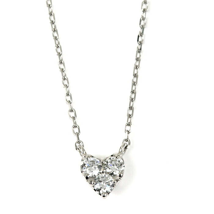 プティシエル Pciel ネックレス ペンダント プラチナ Total ダイヤ0.11ct ハート PN1177WD|ナナパージュ
