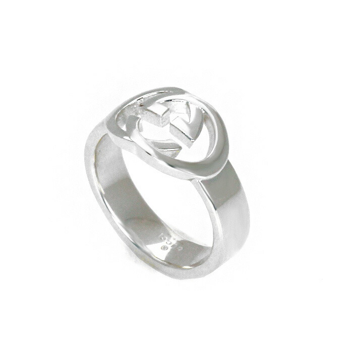 楽天市場】グッチ ダイアゴナル インターロッキングG リング シルバー