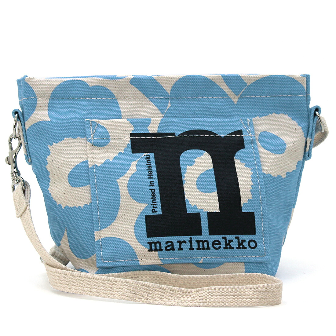 マリメッコ ショルダーバッグ MONO MINI CROSSBODY UNIKKO 091969 ミニサイズ コットンキャンバス地 北欧 ナチュラル コットン&times;ブルー レディース 【並行輸入品】｜ナナパージュ