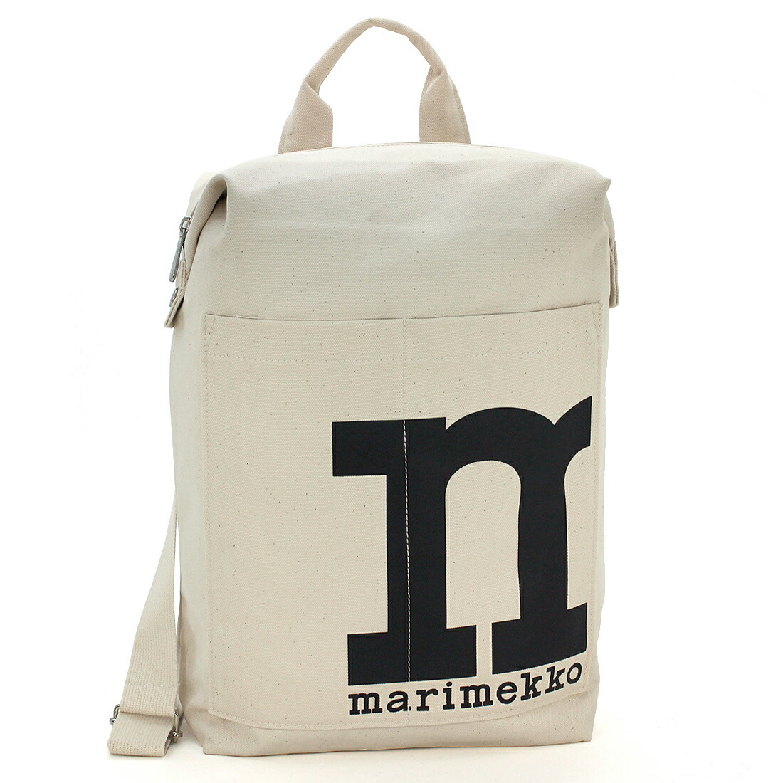 マリメッコ リュック バックパック MONO BACKPACK SOLID 091977 大容量 スクエア B4 コットンキャンバス地 北欧 ナチュラル ベージュ レディース 【並行輸入品】