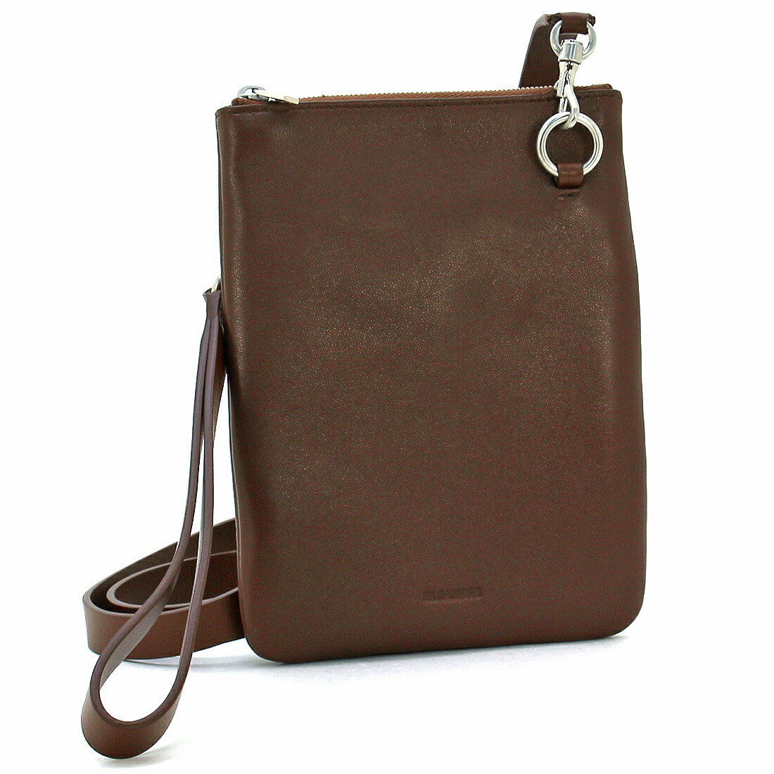 関税送料込 ジルサンダー ロゴ入りスマホショルダーブラック ジルサンダー ショルダーバッグ レディース JIL SANDER