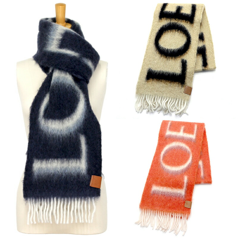 楽天市場】LOEWE ロエベ BICOLOR SCARF マフラー バイカラー
