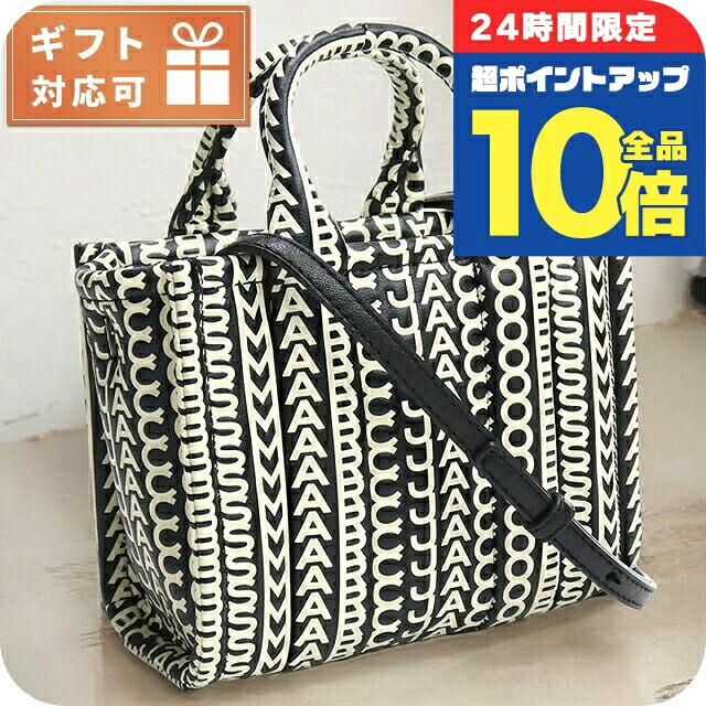 ＼30日限定★P10倍+さらに4倍／ マーク・ジェイコブス トートバッグ レディース MARC JACOBS THE MICRO TOTE レザー ベトナム H052L03FA22 BLACK-WHITE ブラック ホワイト系 バッグ 軽量 手提げ ブランド 高級 おしゃれ プレゼント 女性 実用的 かわいい｜腕時計のななぷれ