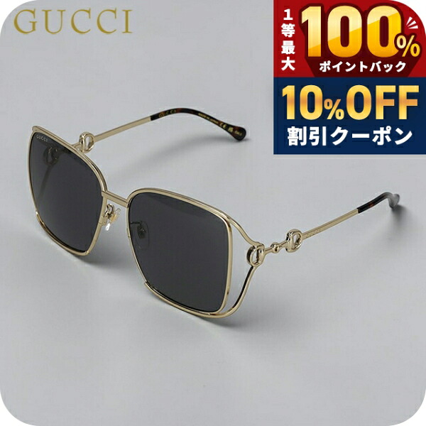 \10%OFFクーポン★21日10時迄/ グッチ サングラス レディース ブランド GUCCI Japan GG1020S 002 ゴールド|腕時計のななぷれ