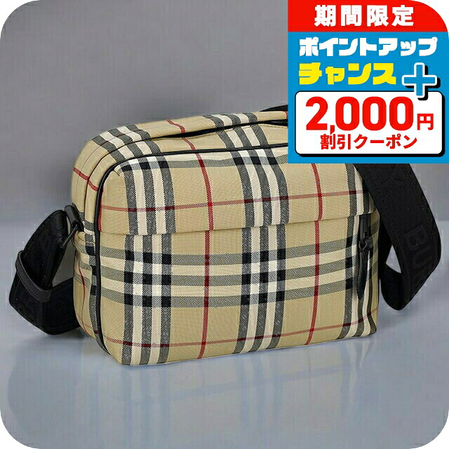 ＼2000円OFFクーポン／ バーバリー ショルダーバッグ メンズ BURBERRY チェック 8084111 ベージュ 斜めがけ ブランド 高級 おしゃれ プレゼント 男性 実用的 かっこいい
