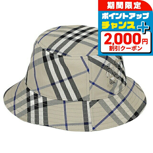 ＼2000円OFF+さらに13倍／ バ－バリ－ ハット メンズ レディース ブランド BURBERRY チェック 8085725 M ベージュ