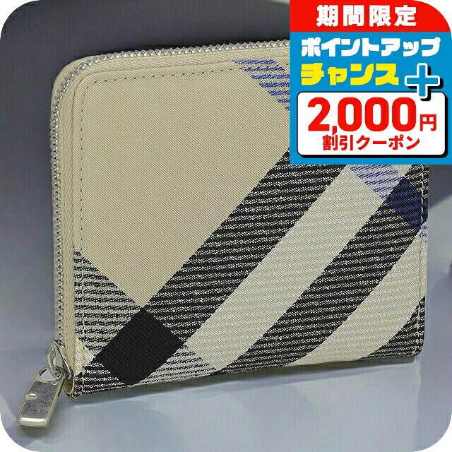 ＼2000円OFF+さらに13倍／ バ－バリ－ 二つ折り財布 メンズ レディース BURBERRY チェック 8087322 ベージュ ウォレット ブランド 高級 おしゃれ プレゼント 実用的