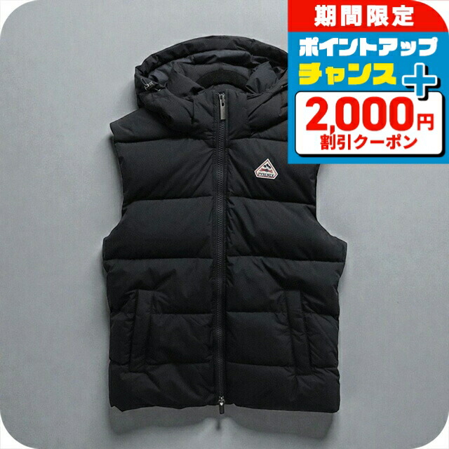 ＼2000円OFF+さらに13倍／ ピレネックス PYRENEX SPOUTNIC MINI RIPSTOP VEST ダウンベスト HMY021-BLACK-S メンズ ダウンジャケット ブランド