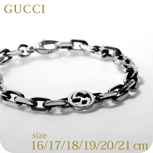 楽天市場】グッチ ブレスレット GUCCI インターロッキングG sterling