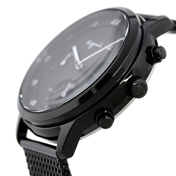 【楽天市場】【時計ケース付】 アニエスベー メンズ 腕時計 マルチェロ ソーラー FBRD939 agnes b. オールブラック 時計：腕