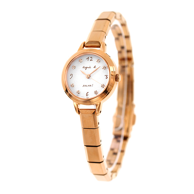 【楽天市場】アニエスベー 時計 レディース ソーラー FBSD950 agnes b. マルチェロ シルバー×ピンクゴールド 腕時計：腕時計のななぷれ