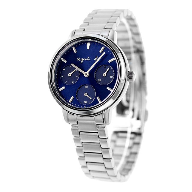 【楽天市場】アニエスベー 時計 レディース カレンダー FCST992 agnes b. サム 32mm ネイビー 腕時計：腕時計のななぷれ