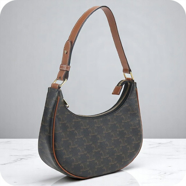 Celine ダークブラウン ハンドバッグ CELINE ブラウン ハンドバッグ - メルカリ
