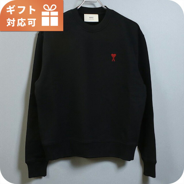 【正規品】Ami Paris アミパリス スウェット ロゴ刺繍 ブラック 黒 アミパリス メンズ トレーナー AMI PARIS ブランド スウェット