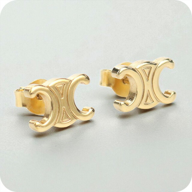 ゴールド トリオンフ　ピアス ゴールド（金色）系 CELINE Triomphe(セリーヌ トリオンフ