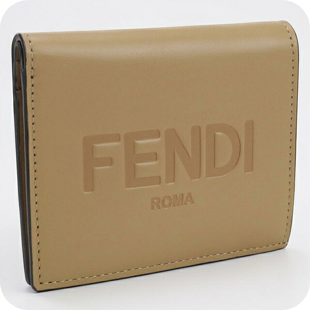 ＼4/12限定★全品10倍-超ポイントUP／【中古】 フェンディ 二つ折り財布 レディース ブランド FENDI 8M0468 ベージュ 財布 ウォレット 高級 おしゃれ プレゼント 実用的