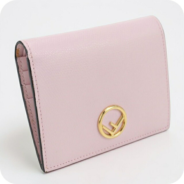 【中古】 フェンディ 二折財布 レディース ブランド FENDI エフイズフェンディ 8M0387 ピンク 財布