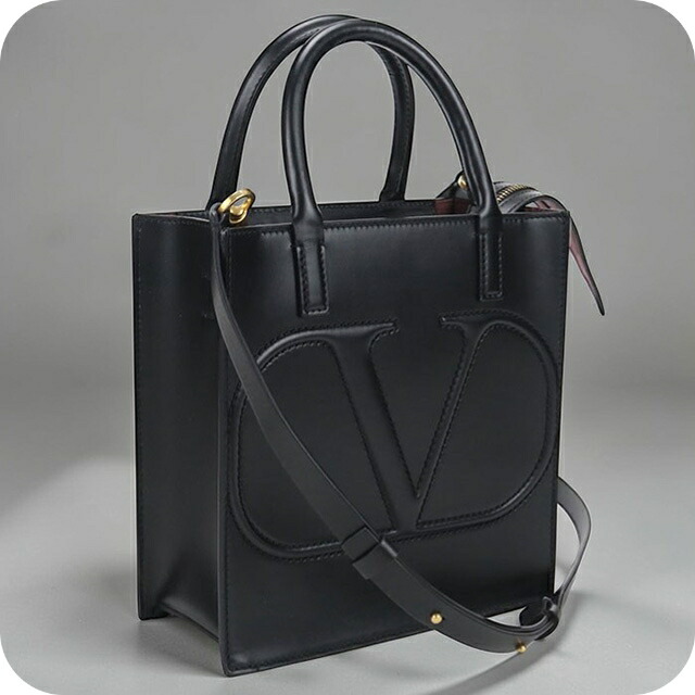 【中古】 ヴァレンティノ ハンドバッグ レディース ブランド VALENTINO 2WAY ブラック バッグ 軽量 小さめ 手提げ 高級 おしゃれ プレゼント 女性 実用的 かわいい 58,050円