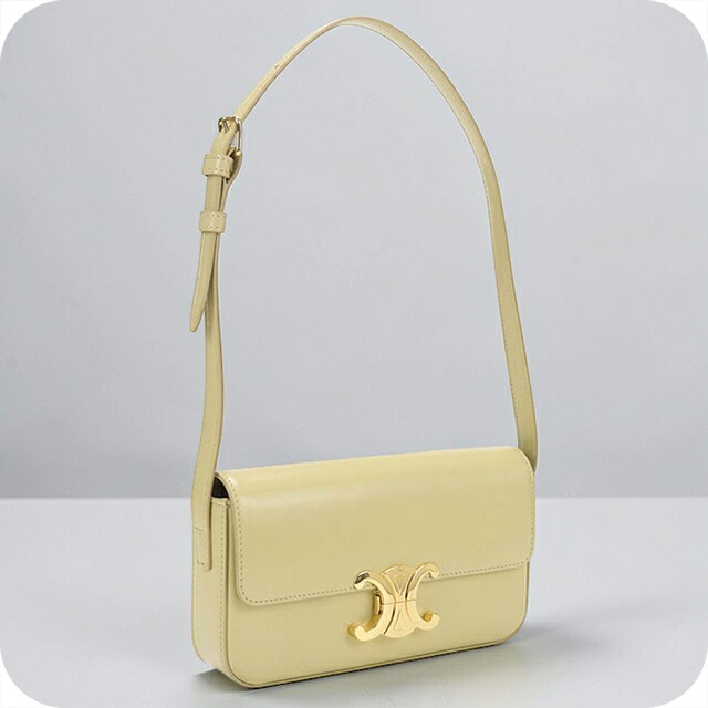 【中古】 セリーヌ ショルダーバッグ レディース ブランド CELINE トリオンフ イエロー 斜めがけ 高級 おしゃれ プレゼント 女性 実用的 かわいい