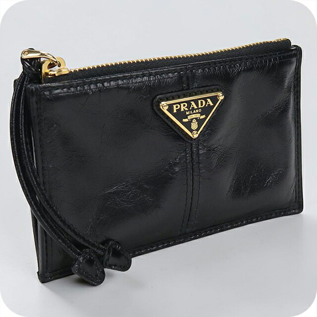 ＼4/20限定★10%OFF+さらに4倍／【中古】 プラダ コインケース レディース ブランド PRADA フラグメントケース カードケース ブラック