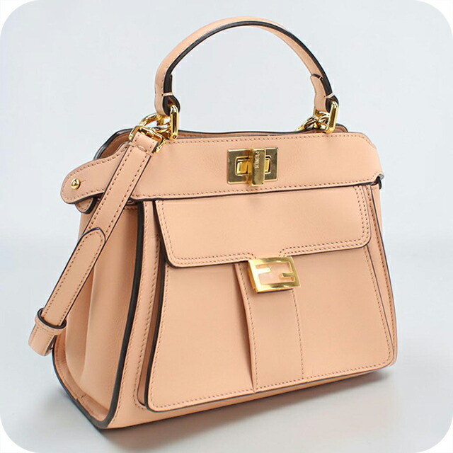 【中古】 フェンディ ハンドバッグ レディース ブランド FENDI ピーカブー ピーカブー ミニ 8BN244 ピンク 軽量 小さめ 手提げ 高級 おしゃれ プレゼント 女性 実用的 かわいい｜腕時計のななぷれ