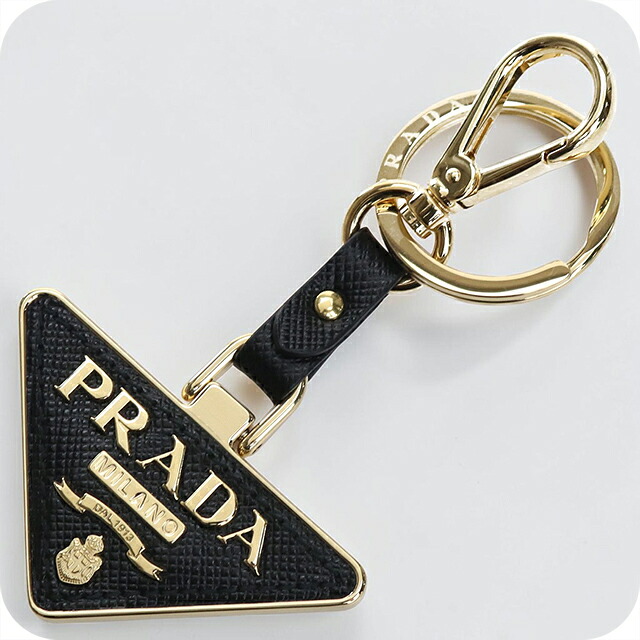 プラダ キーリング レディース ブランド PRADA レザー 1PP128 ブラック 高級 おしゃれ プレゼント 実用的｜腕時計のななぷれ