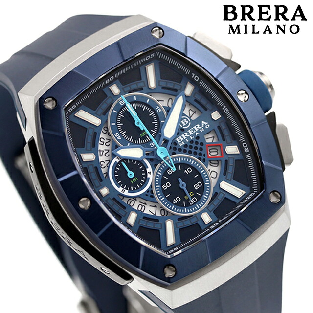 ＼2000円OFFクーポン／ ブレラ ミラノ スーパースポルティーボ トノー クオーツ 腕時計 メンズ クロノグラフ BRERA MILANO BMSSTNQC4101A アナログ ネイビー ブランド おしゃれ 防水 プレゼント 男性 実用的