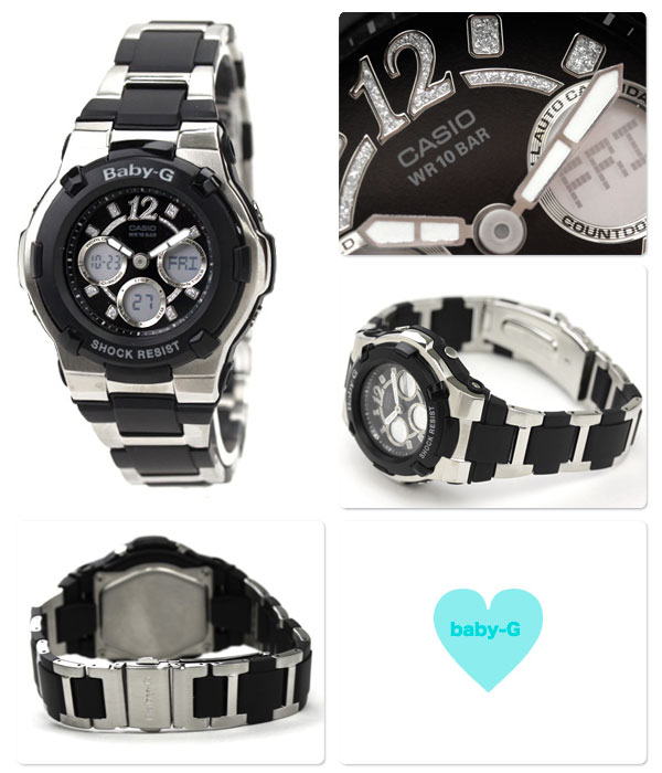 Casio baby-g watches baby-G Silver / Black BGA-112C-1BDR