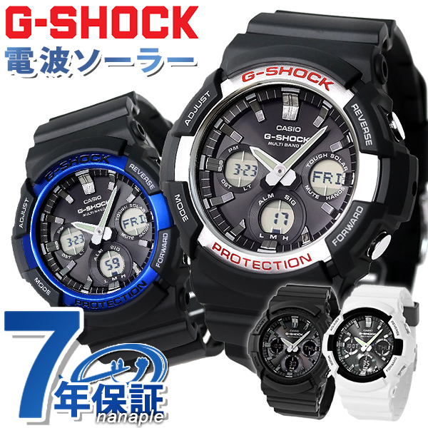 楽天市場 G Shock 電波 ソーラー 電波時計 Gaw 100 メンズ ブラック ブルー ホワイト アナデジ アナログ 腕時計 カシオ Gショック 選べるモデル あす楽対応 腕時計のななぷれ