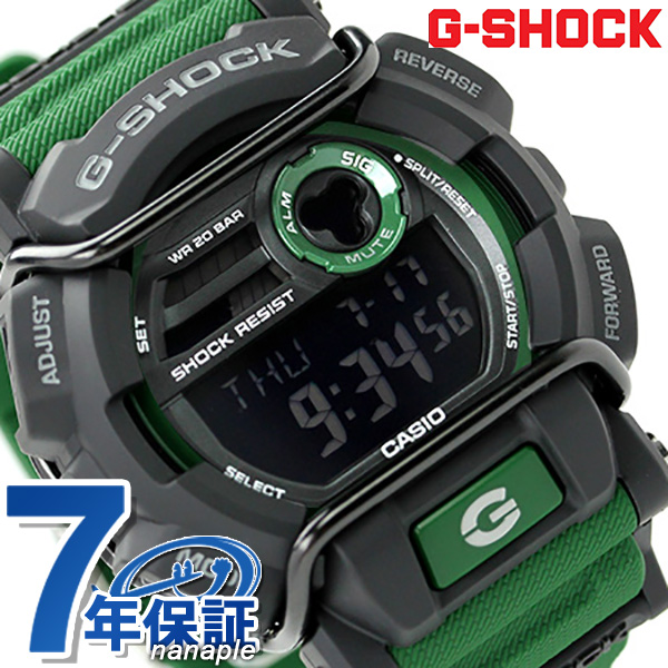 楽天市場 15日は全品5倍でポイント最大22倍 Gd 400 3dr G Shock プロテクター メンズ 腕時計 クオーツ カシオ Gショック ブラック グリーン 時計 腕時計のななぷれ