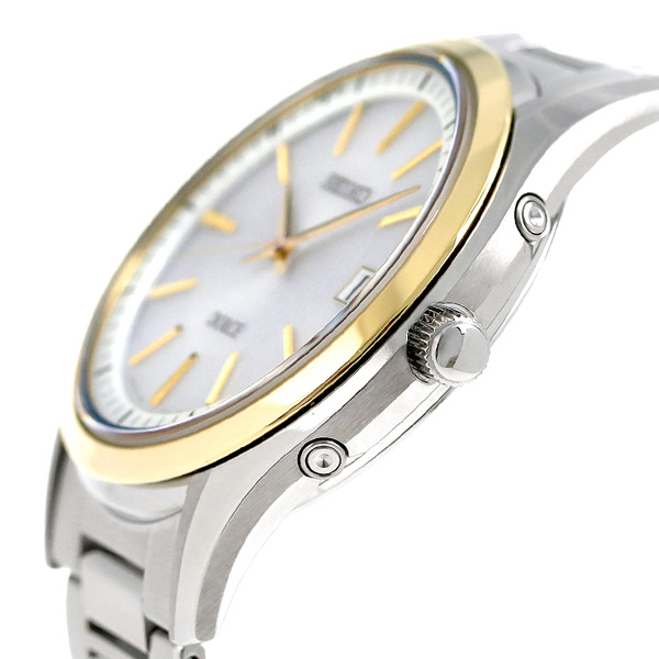 【楽天市場】セイコー ドルチェ 電波ソーラー メンズ 腕時計 チタン SADZ188 SEIKO DOLCE シルバー×ゴールド 時計：腕時計