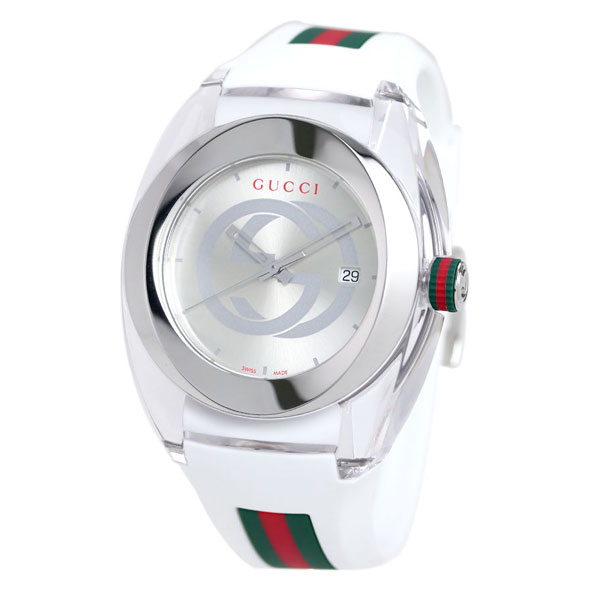 【楽天市場】グッチ 時計 スイス製 メンズ 腕時計 YA137102A GUCCI シンク 46mm シルバー×ホワイト：腕時計のななぷれ