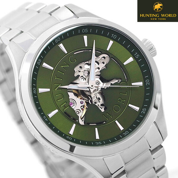 楽天市場 ハンティングワールド 時計 メンズ ホライゾン 40mm Hw502sgr Hunting World 腕時計 グリーン 腕時計のななぷれ