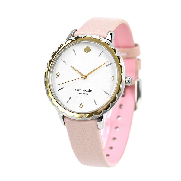 楽天市場 ケイトスペード 時計 レディース 腕時計 Ksw1507 Kate Spade モーニングサイド 38mm ホワイト ピンク 革ベルト 腕時計 のななぷれ