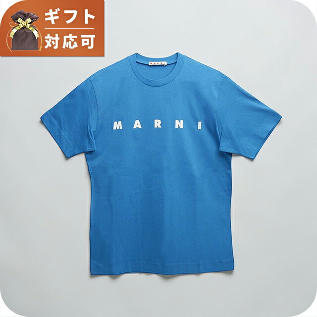＼2000円OFF+さらに13倍／ マルニ MARNI Tシャツ ロゴ コットン クルーネックT マルニキッズ MT135U-M002MV-M00RF-0M859-14Y レディース ブルー Tシャツ ブランド 8,730円
