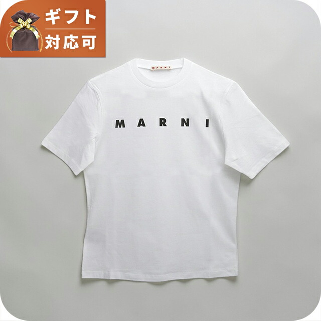 ＼2000円OFF+さらに13倍／ マルニ MARNI Tシャツ ロゴ コットン クルーネックT マルニキッズ MT290F-M01601-M00RF-0M100-14Y レディース ホワイト Tシャツ ブランド