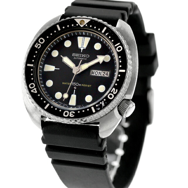 SEIKO 自動巻き ダイバーズウォッチ ブラックレザー 楽天市場】美品 セイコー SEIKO ダイバー ブラック バレット