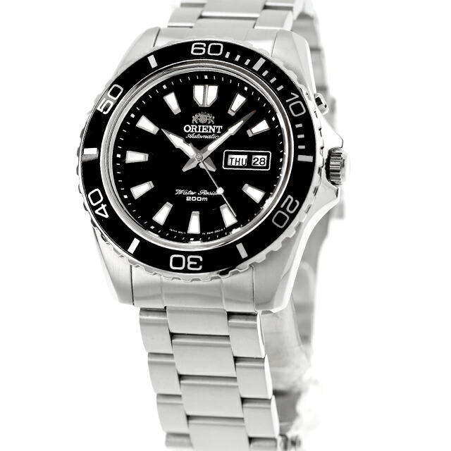 SO　ORIENT 自動巻き 時計 黒　マコ Will it be sold in Japan?] Orient's popular MAKO40, the new