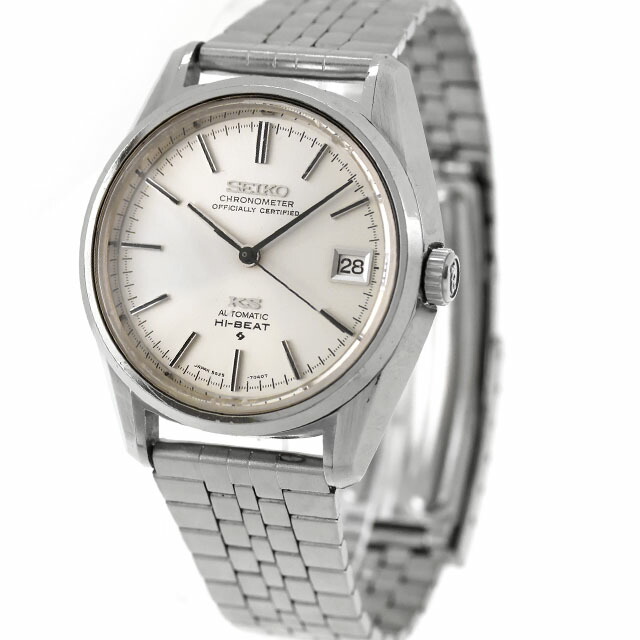 ＼2000円OFFクーポン／【中古】 セイコー SEIKO キングセイコー 56KS クロノメーター デイト 1972年製 ハイビート アナログ 腕時計 ブランド メンズ シルバー おしゃれ 防水 男性 実用的
