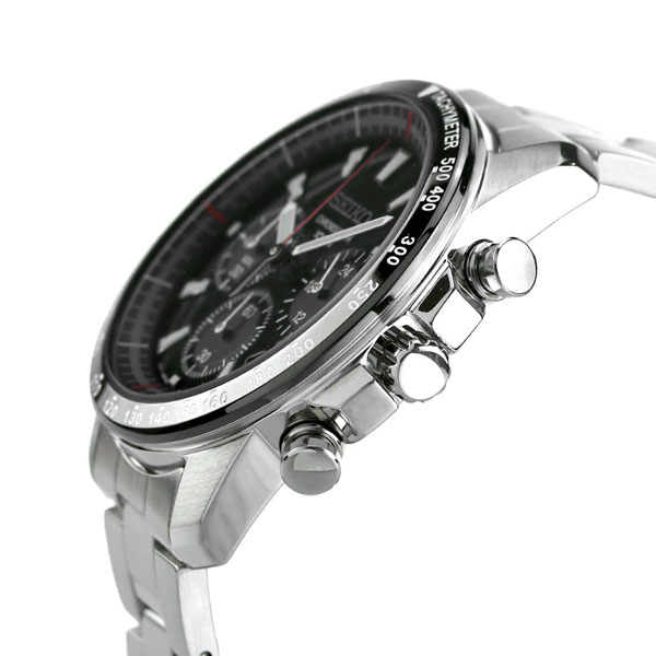 楽天市場 セイコー 逆輸入 海外モデル クロノグラフ クオーツ Ssb031p1 Ssb031pc Seiko メンズ 腕時計 ブラック 時計 腕時計のななぷれ