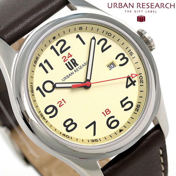 楽天市場 15日は全品5倍にさらに 4倍でポイント最大32 5倍 Urban Research 3針デイト 革ベルト メンズ 腕時計 Ur001 03 アーバンリサーチ ゴールド 時計 腕時計のななぷれ