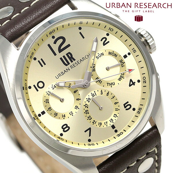 楽天市場 15日はさらに 4倍でポイント最大47 5倍 Urban Research マルチファンクション メンズ 腕時計 Ur002 03 アーバンリサーチ ゴールド 時計 あす楽対応 腕時計のななぷれ