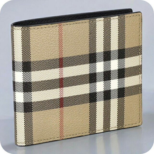 楽天市場】バ−バリ− 二つ折り財布 メンズ BURBERRY チェック 8097588