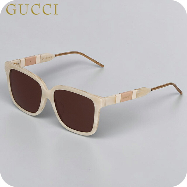 ＼10%OFFクーポン★21日10時迄／ グッチ サングラス レディース ブランド GUCCI JAPAN GG0599SA 005 ベージュ｜腕時計のななぷれ