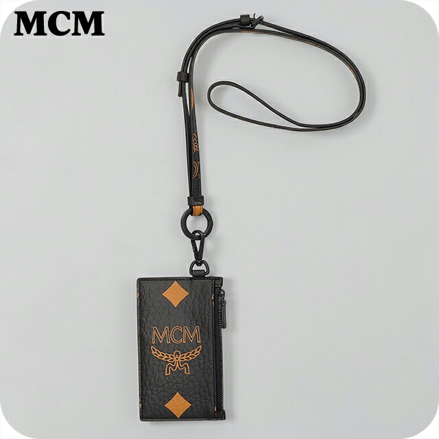 ＼4/12限定★全品10倍-超ポイントUP／ MCM カードケース メンズ レディース ブランド MCM KOREA MXZDATA03 BK001 ブラック/オレンジ