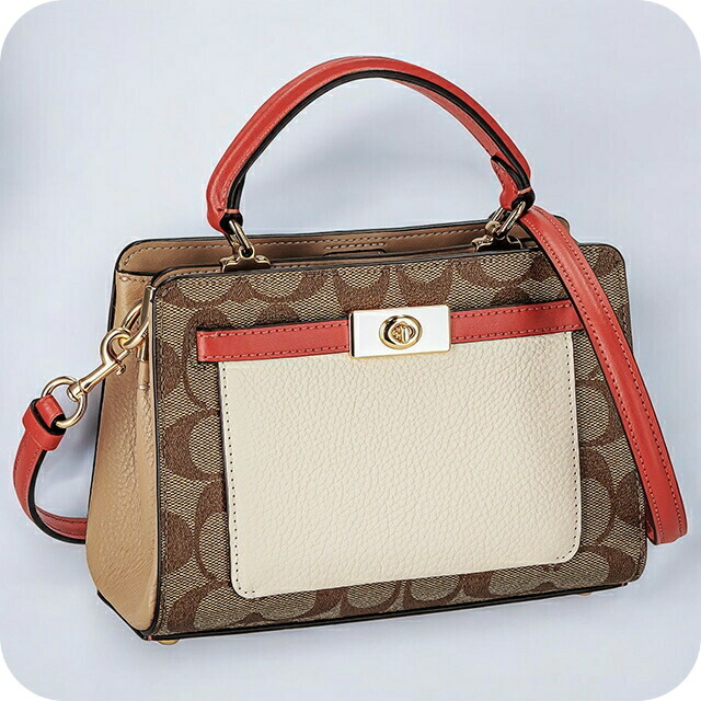 コーチ ハンドバッグ 茶 シグネチャー ワンショル タッセル COACH u12