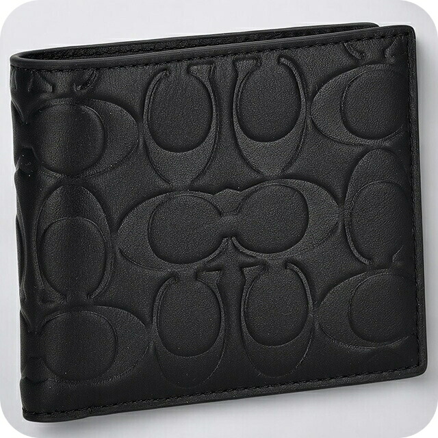 楽天市場】コーチ 二つ折り財布 折財布 メンズ財布 エンボス