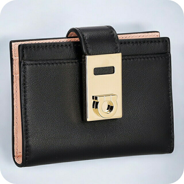 フェラガモ カードケース コンパクト レディース Ferragamo 220552CALF NE NP 770 880 ブラック ピンク 定期入れ ブランド 高級 おしゃれ プレゼント 実用的｜腕時計のななぷれ