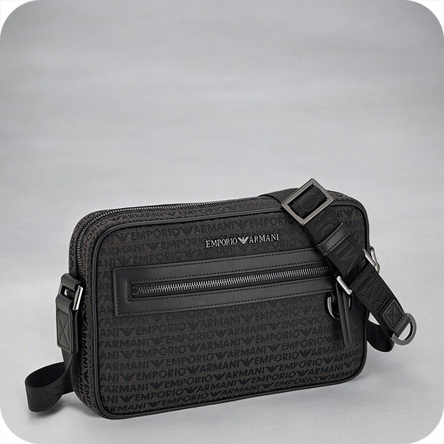 値下げ！エンポリオアルマーニ ショルダーバッグ BLACK メンズ ギフトにも◎ Amazon | (エンポリオ・アルマーニ) EMPORIO ARMANI ショルダー